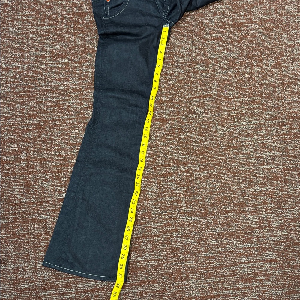 Vintage Y2K Hudson dark wash low rise flap pocket flare leg denim women’s 25 - Picture 10 of 14